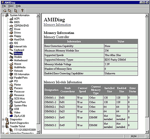 AMIDiag 2 System Information